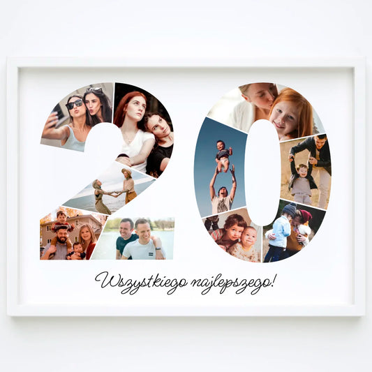 Personalizowany kolaż zdjęć na 20 urodziny – wyjątkowy prezent (20–29)