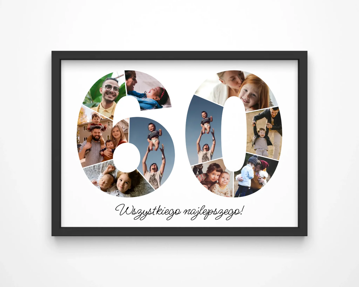 Personalizowany kolaż zdjęć na 60 urodziny – wyjątkowy prezent (60–69)