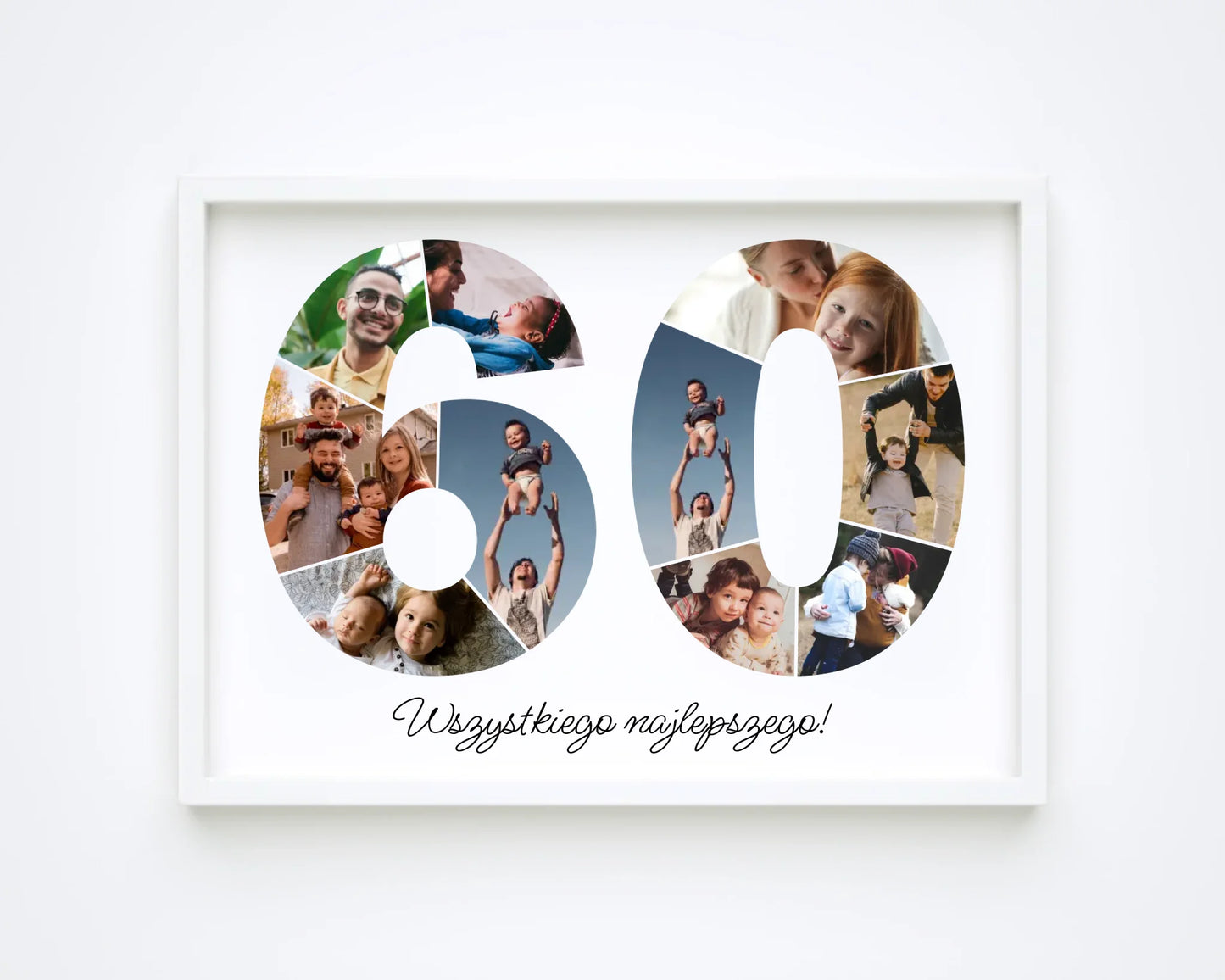 Personalizowany kolaż zdjęć na 60 urodziny – wyjątkowy prezent (60–69)