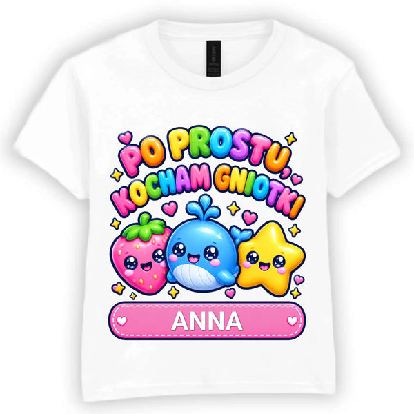 Personalizowana koszulka dziecięca ze squishy - imię i grafika